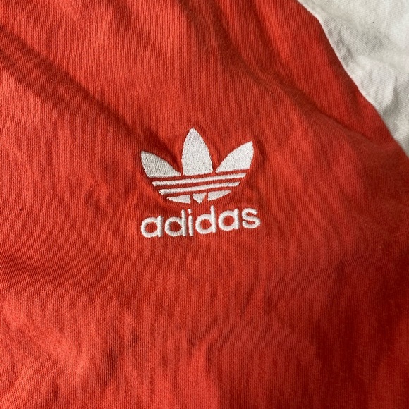 Adidas 3 Stripe Orange Shirt Size Large - Picture 3 of 3